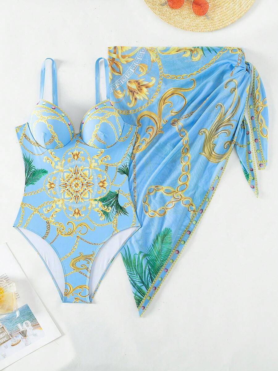 Maiô Estilo Barroco com Estampa Luxo