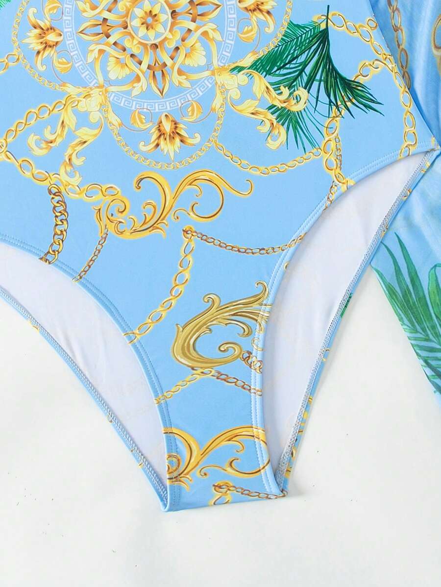 Maiô Estilo Barroco com Estampa Luxo