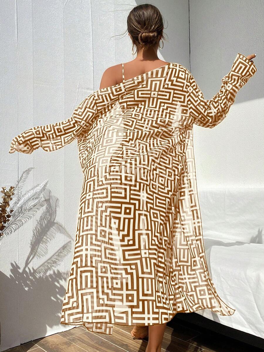 Conjunto Praia Geometric Chic 3 Peças