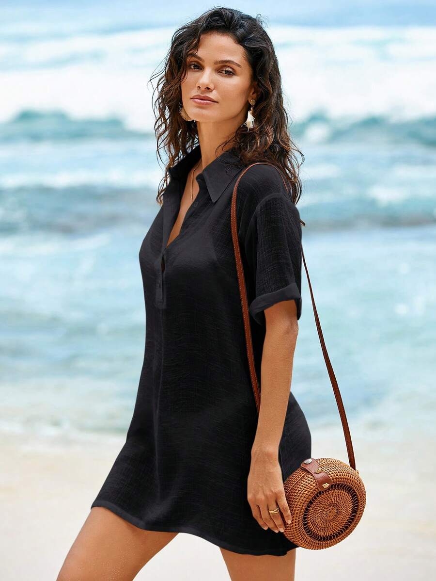 Saída de Praia Camisa em Linho