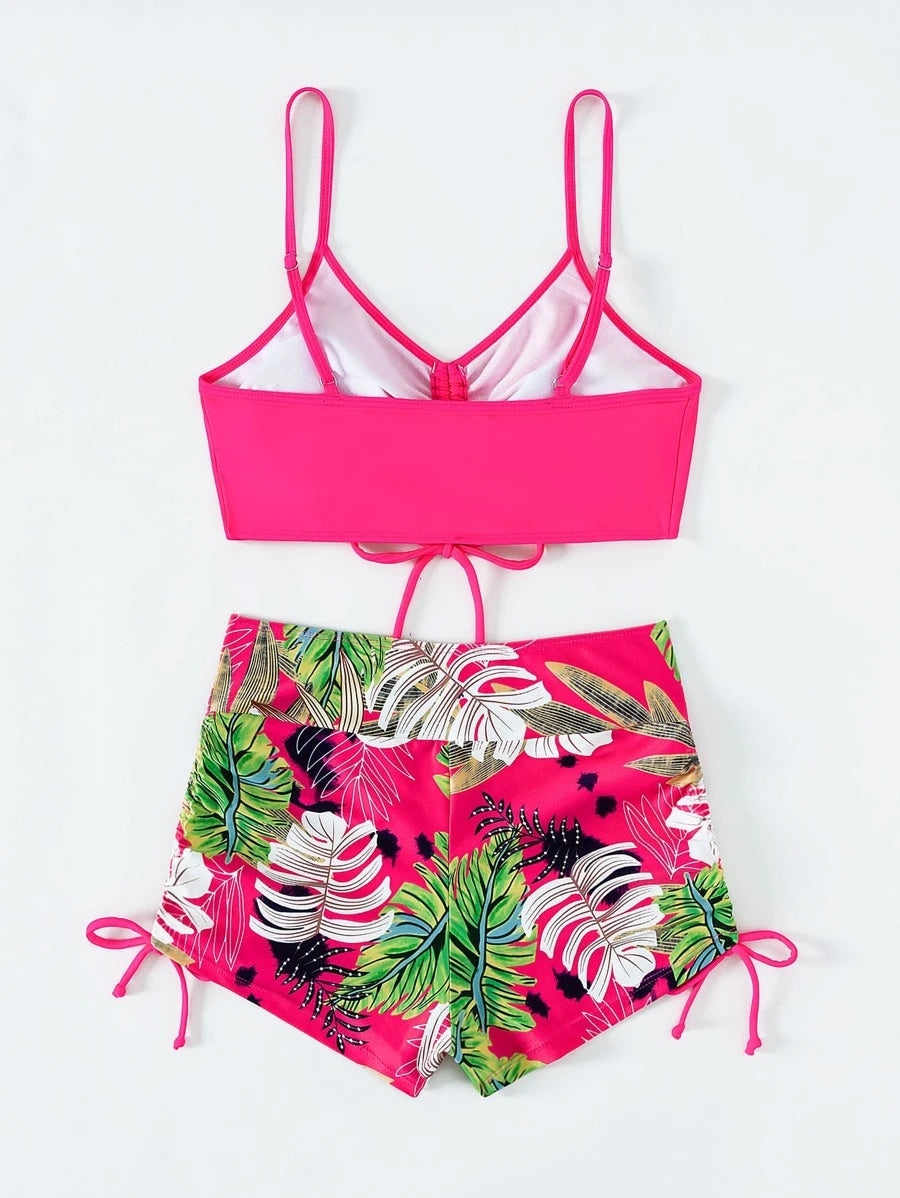 Conjunto Praia Hibisco 3 Peças
