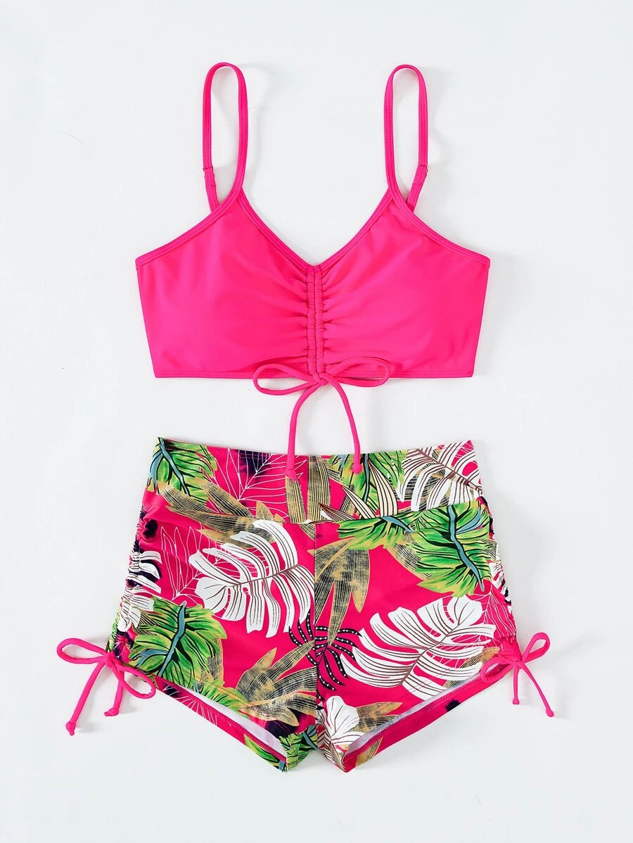 Conjunto Praia Hibisco 3 Peças
