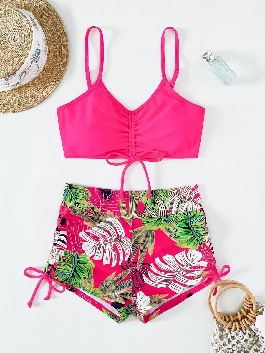 Conjunto Praia Hibisco 3 Peças