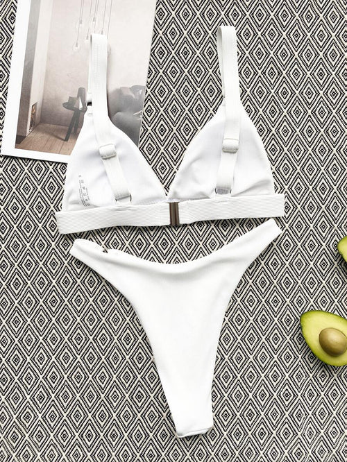 Biquíni Minimalista com Fecho Frontal