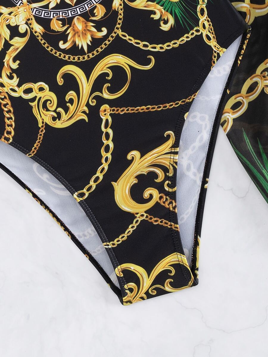 Maiô Estilo Barroco com Estampa Luxo