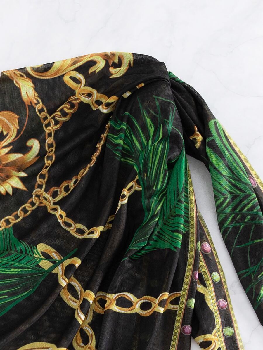 Maiô Estilo Barroco com Estampa Luxo