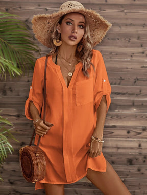 Saída de Praia Camisa Noite Tropical