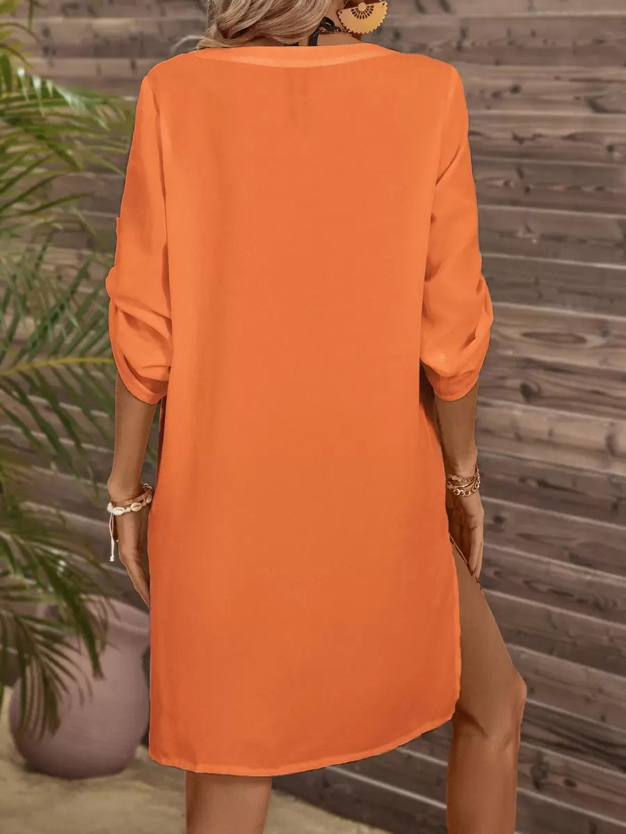 Saída de Praia Camisa Noite Tropical