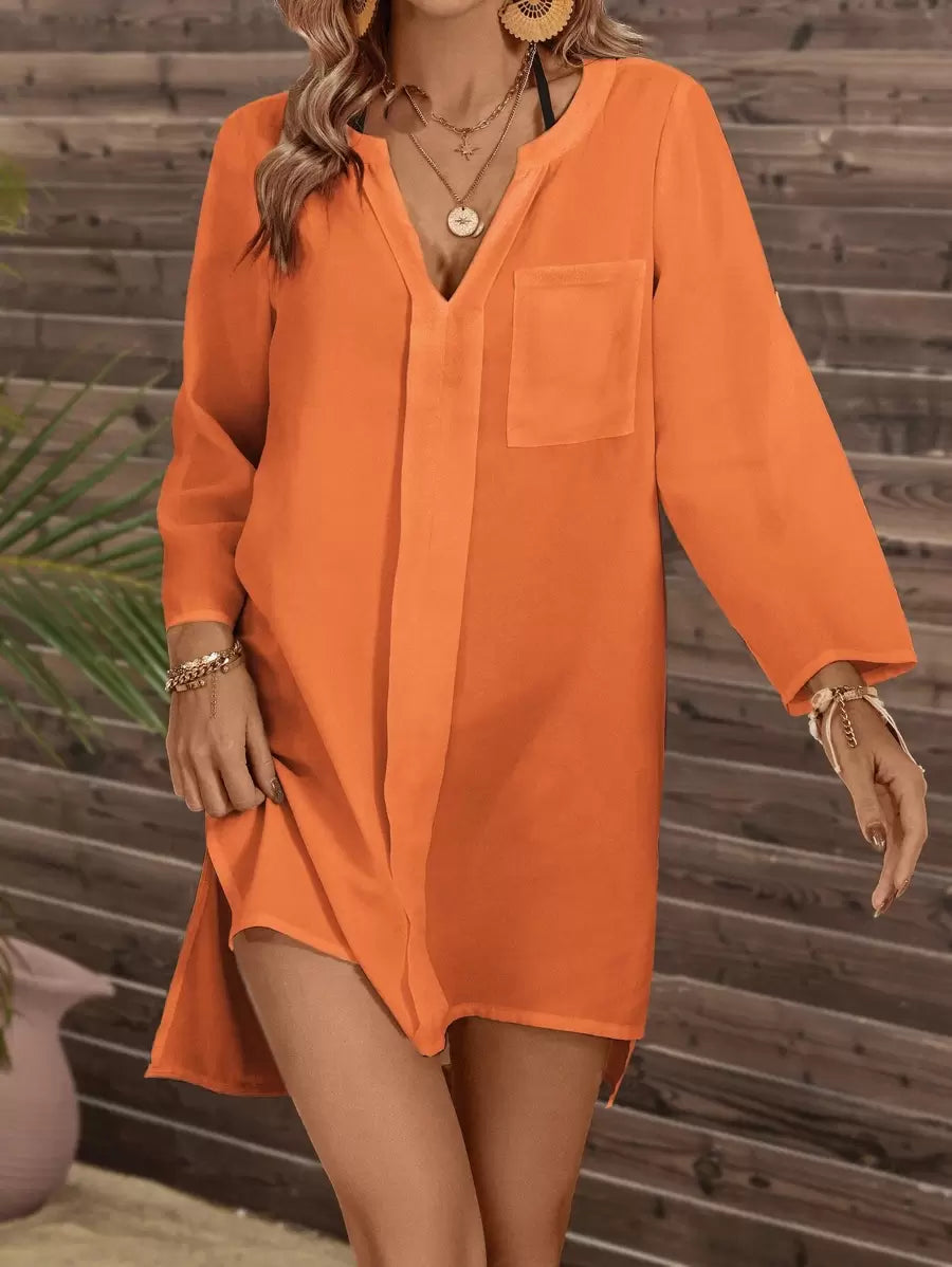 Saída de Praia Camisa Noite Tropical