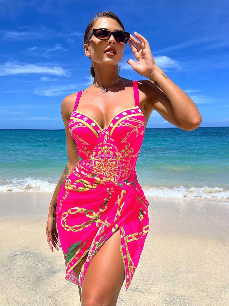 Maiô Estilo Barroco com Estampa Luxo