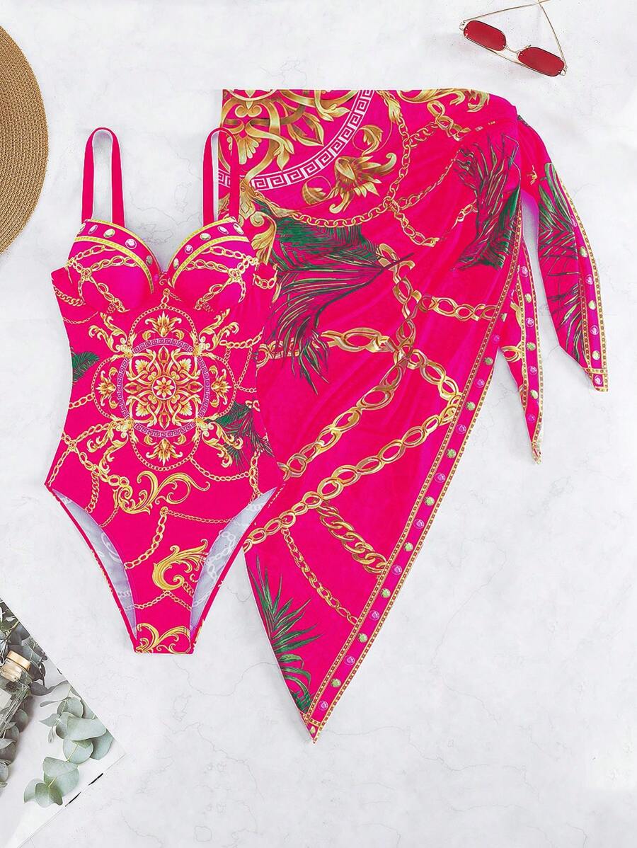 Maiô Estilo Barroco com Estampa Luxo