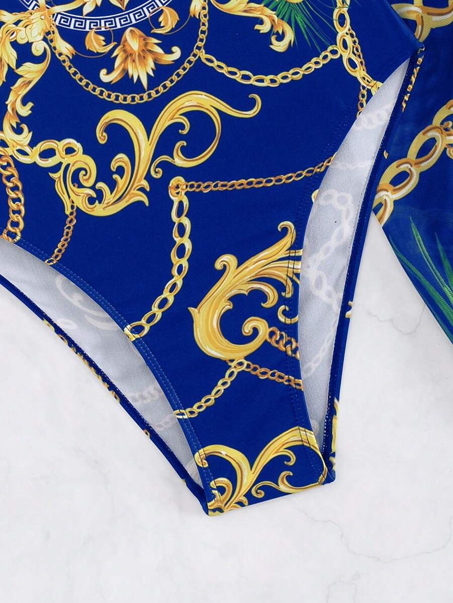 Maiô Estilo Barroco com Estampa Luxo