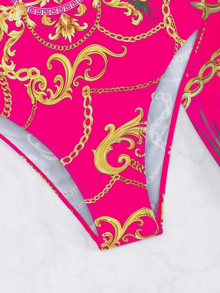 Maiô Estilo Barroco com Estampa Luxo