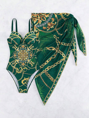 Maiô Estilo Barroco com Estampa Luxo