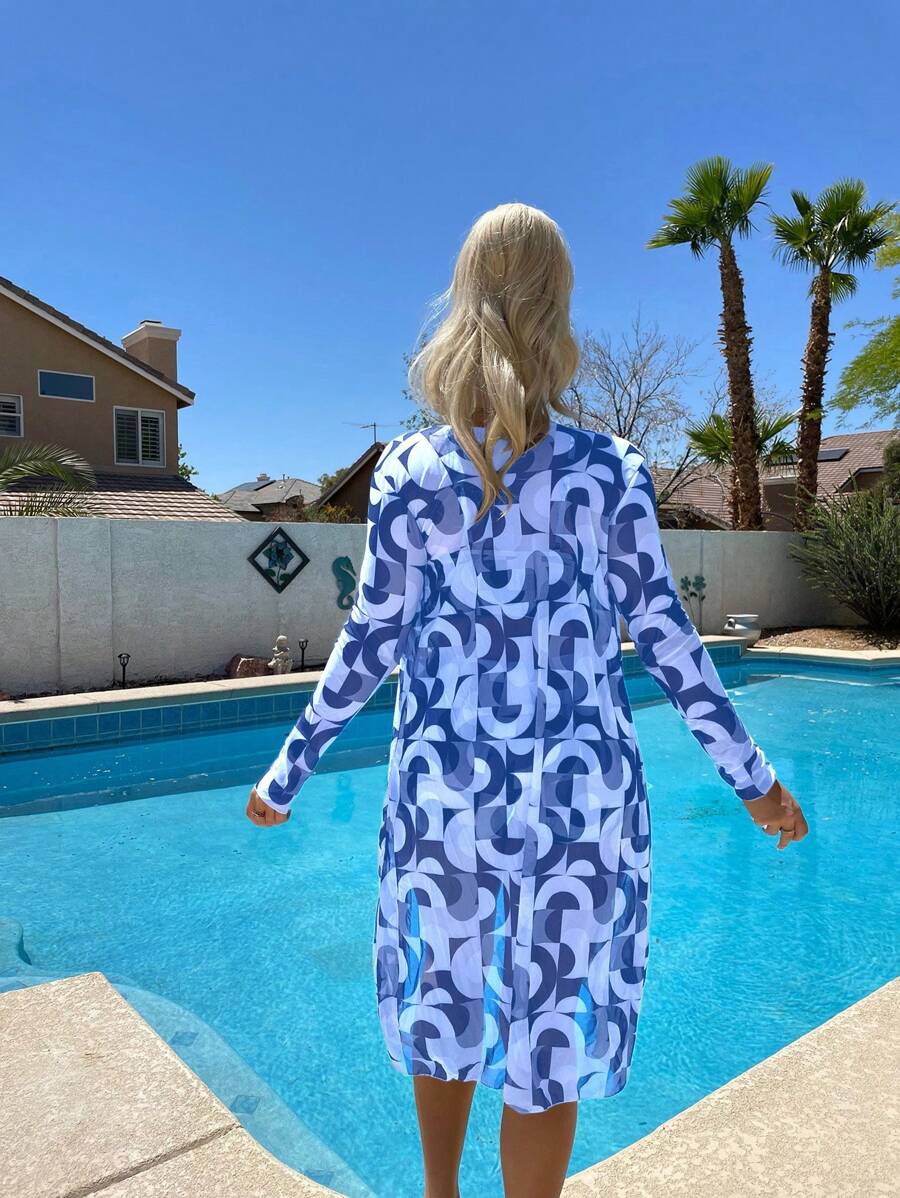 Conjunto 3 Peças Azul Geométrico