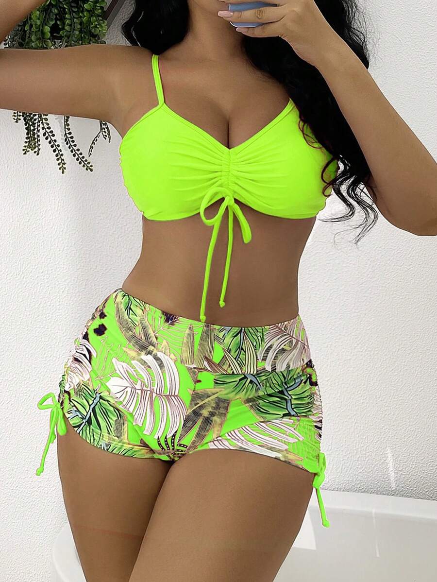 Conjunto Praia Hibisco 3 Peças