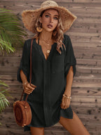 Saída de Praia Camisa Noite Tropical