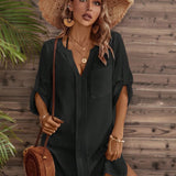 Saída de Praia Camisa Noite Tropical