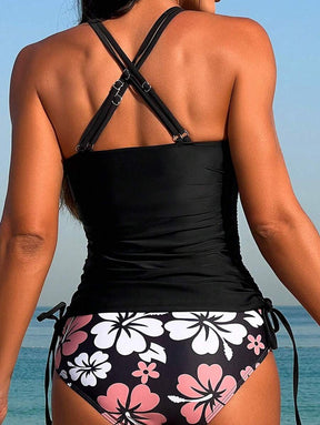 Biquíni Tankini Floral Havaiano