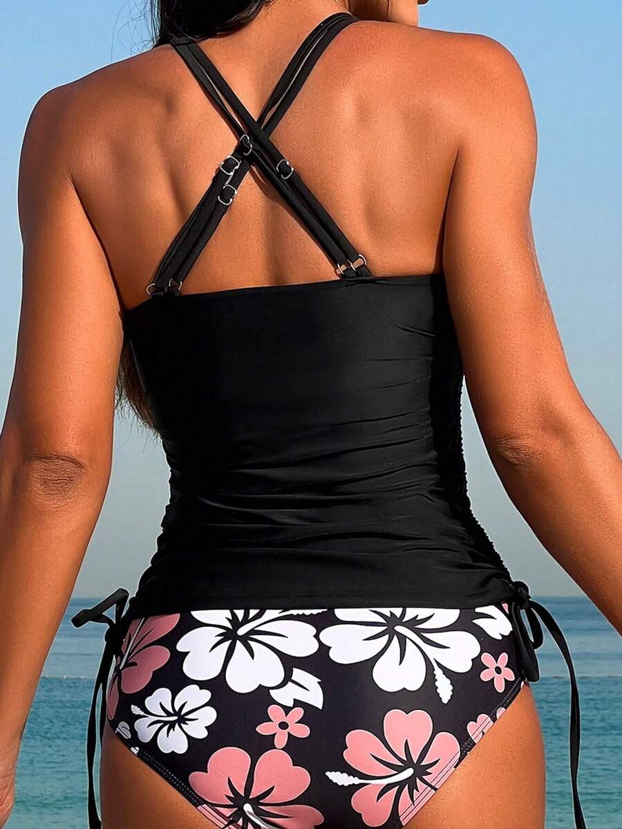 Biquíni Tankini Floral Havaiano