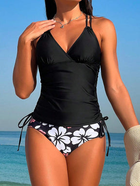 Biquíni Tankini Floral Havaiano