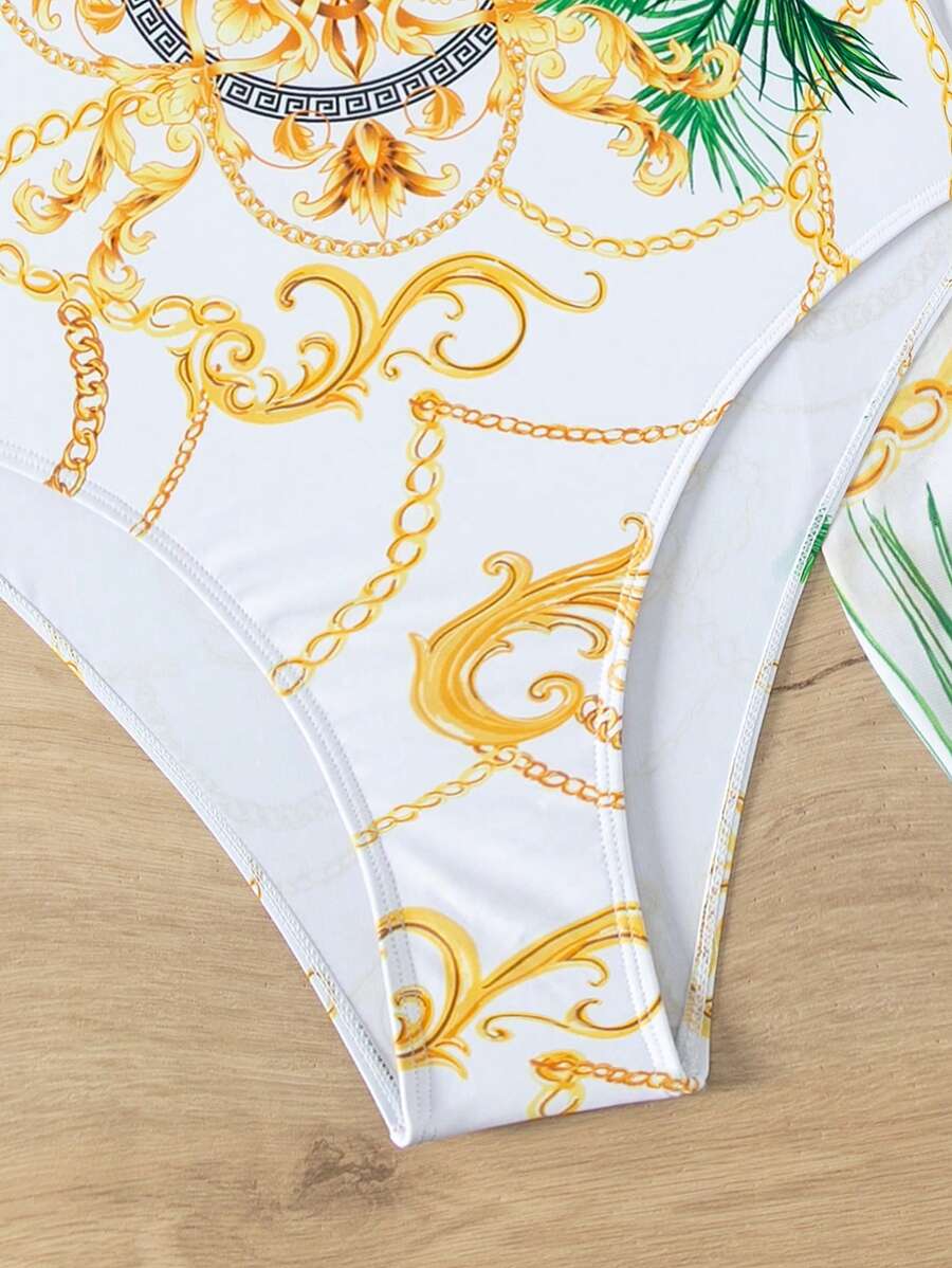 Maiô Estilo Barroco com Estampa Luxo