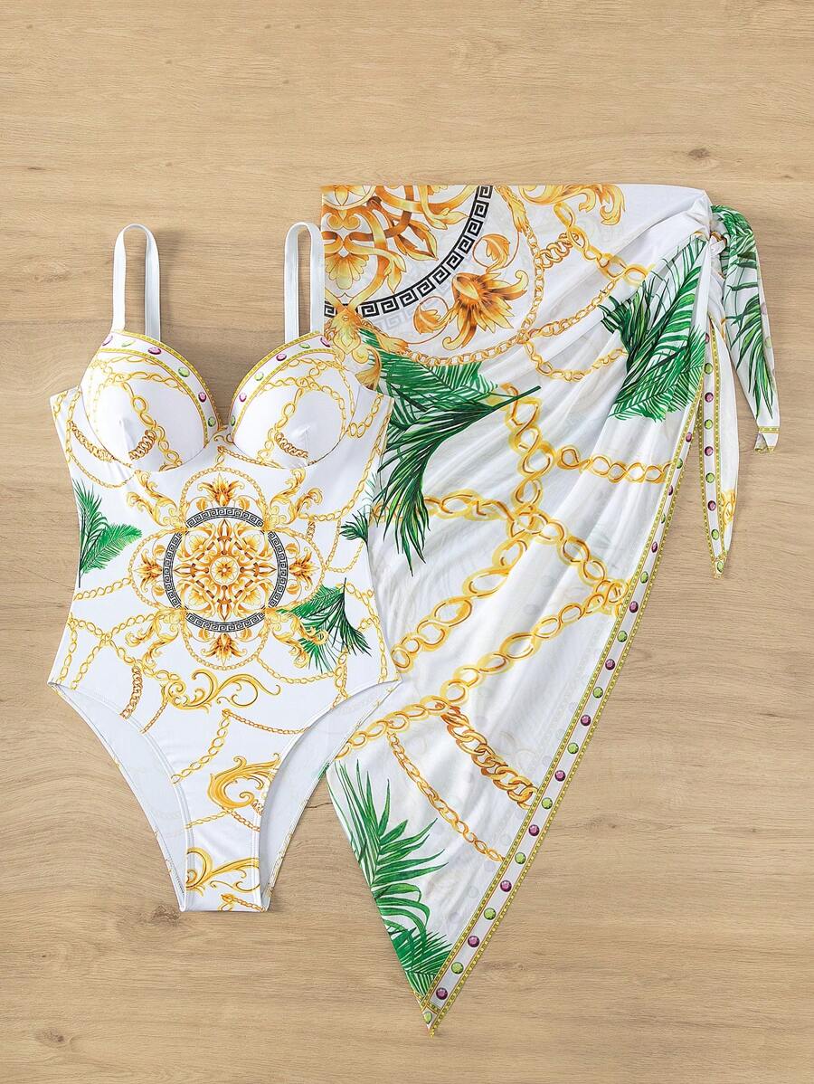 Maiô Estilo Barroco com Estampa Luxo