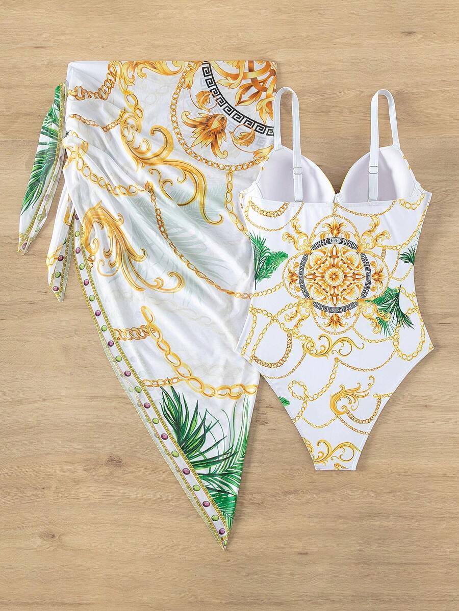 Maiô Estilo Barroco com Estampa Luxo