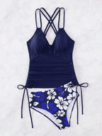 Biquíni Tankini Floral Havaiano