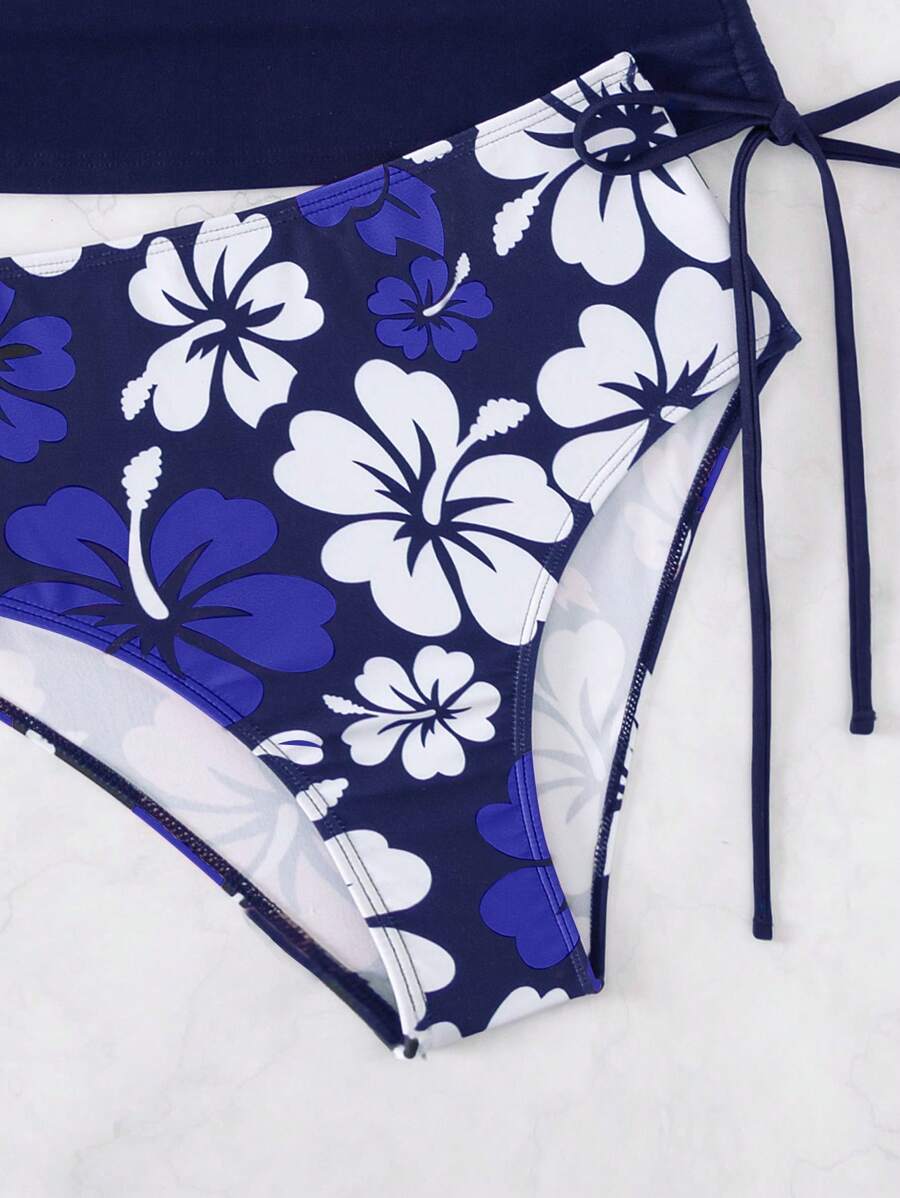 Biquíni Tankini Floral Havaiano