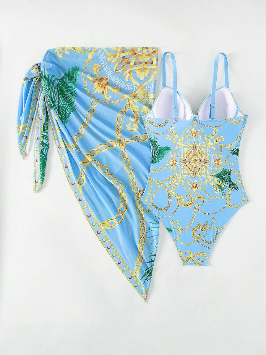 Maiô Estilo Barroco com Estampa Luxo