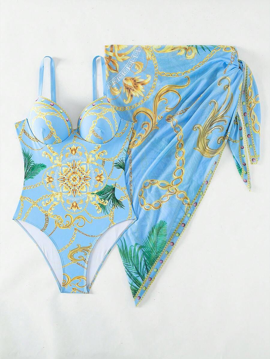 Maiô Estilo Barroco com Estampa Luxo