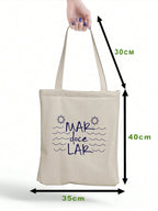 Bolsa Tote Praia – "Mar Doce Lar"