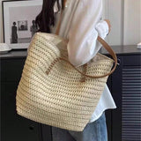 Bolsa Shopper em Palha com Alça de Ombro