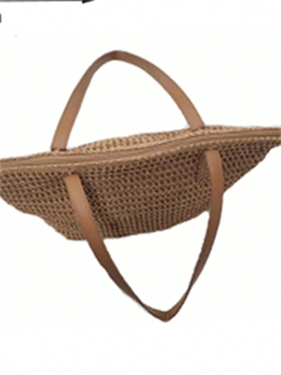 Bolsa Shopper em Palha com Alça de Ombro
