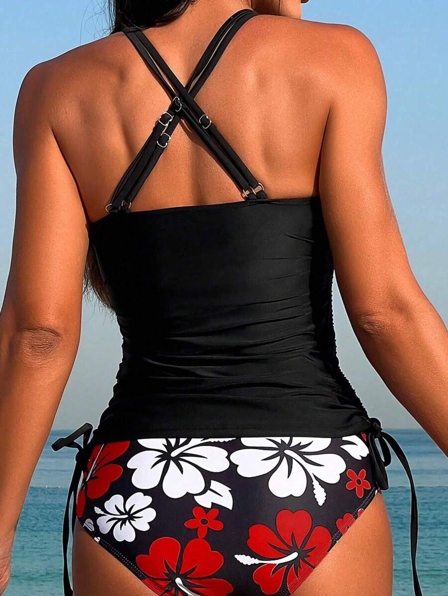 Biquíni Tankini Floral Havaiano