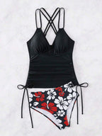 Biquíni Tankini Floral Havaiano