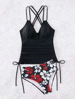 Biquíni Tankini Floral Havaiano