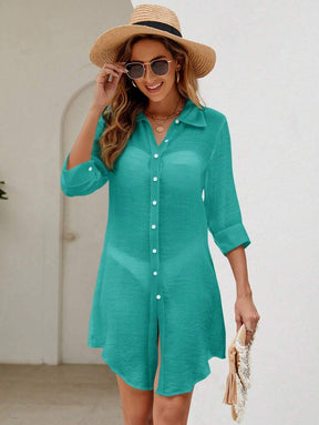 Saída de Praia Camisa Lisa Leve