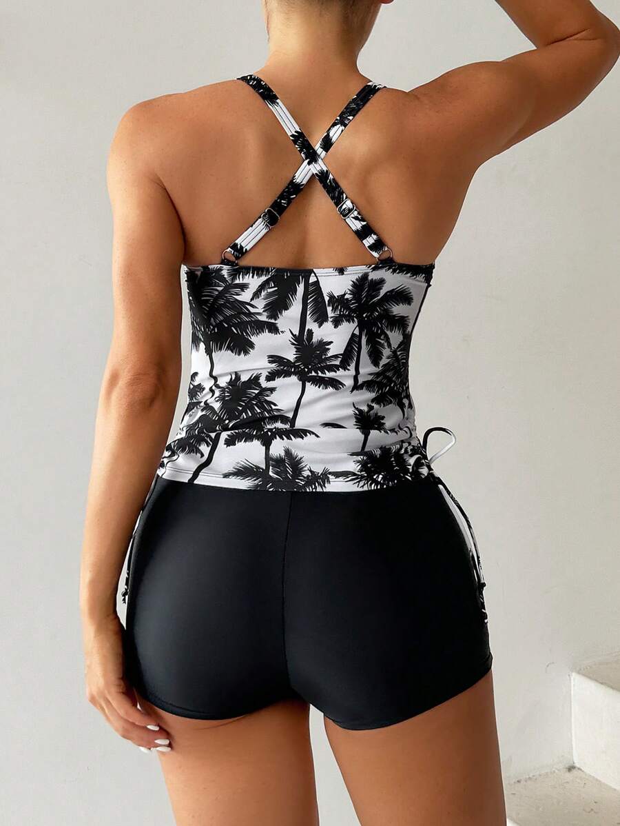 Tankini Black Palms