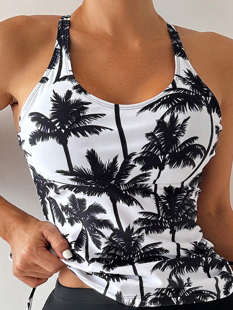 Tankini Black Palms
