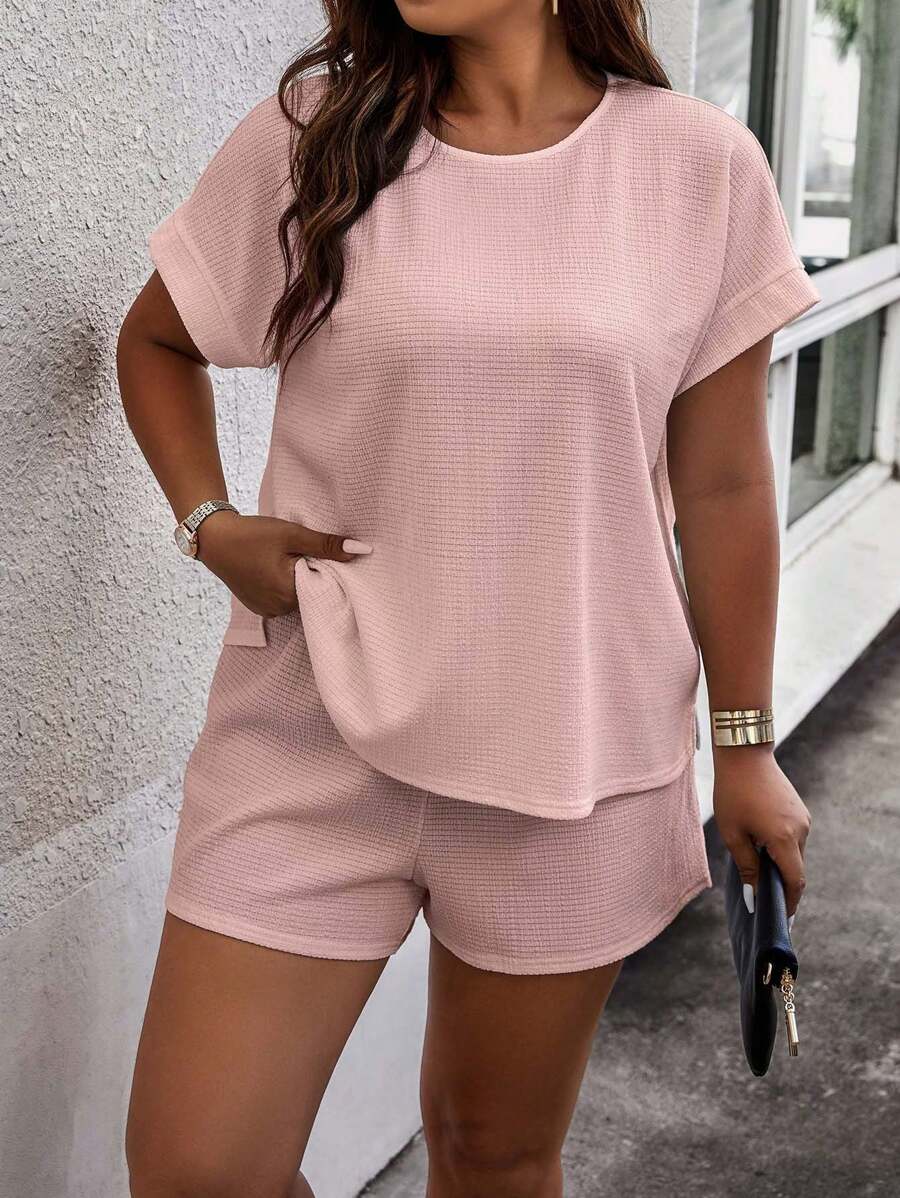 Conjunto Feminino Casual em Tecido Texturizado
