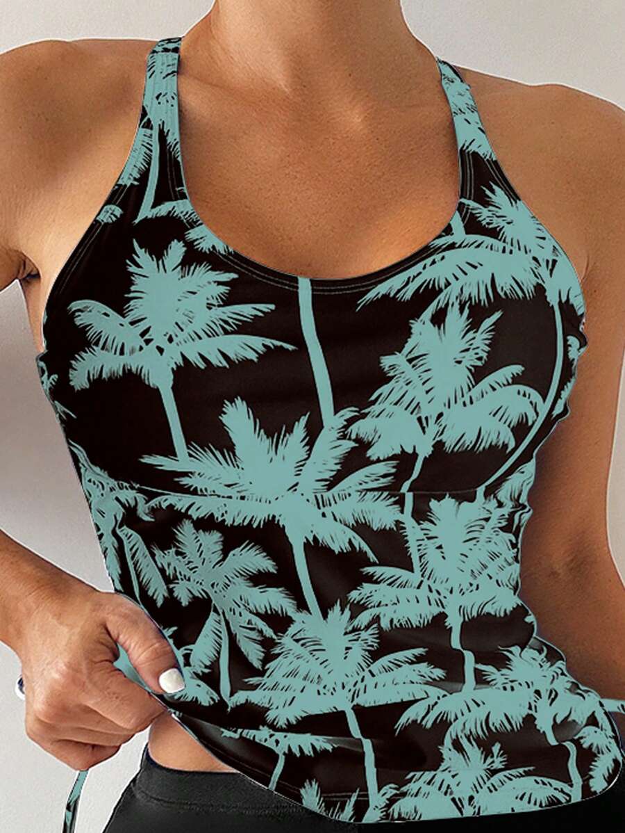 Tankini Black Palms