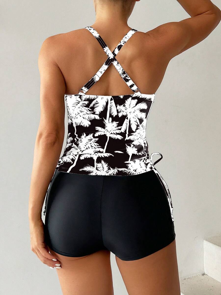 Tankini Black Palms
