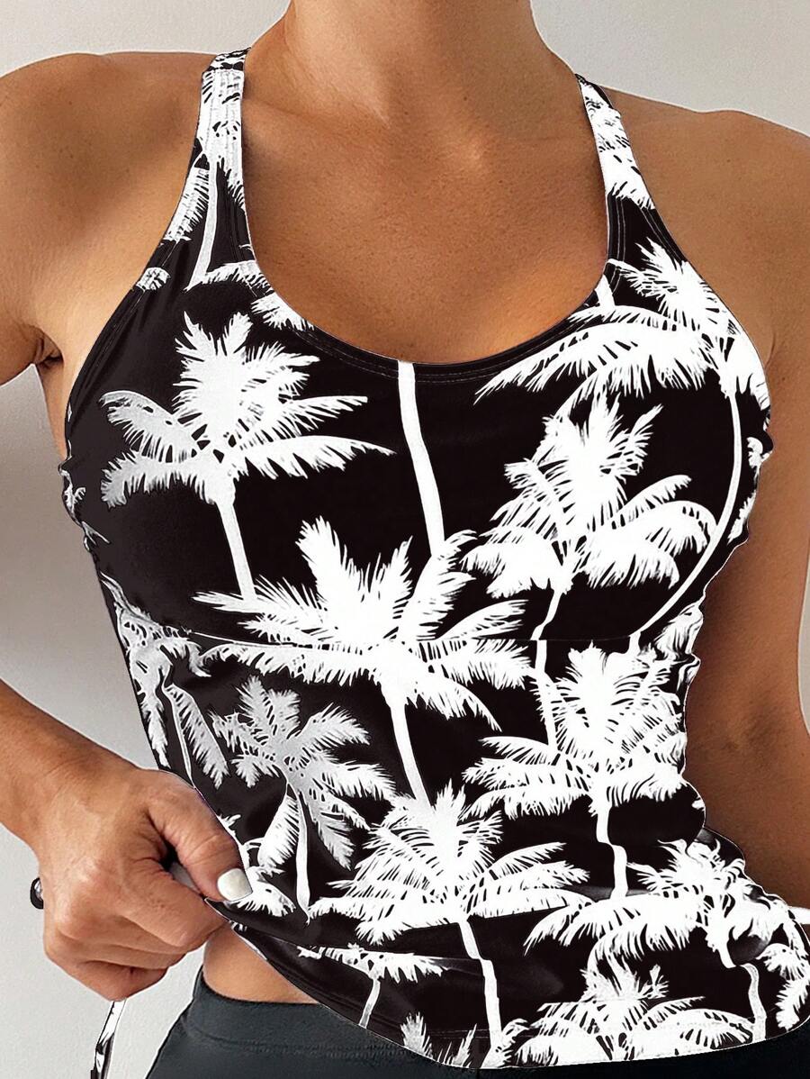 Tankini Black Palms
