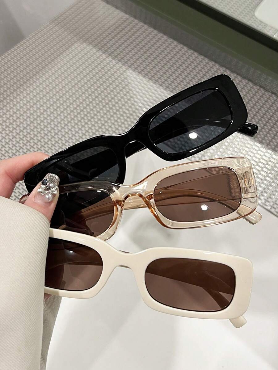 Óculos de Sol Retangular Minimalista – PAGUE 1 LEVE 3