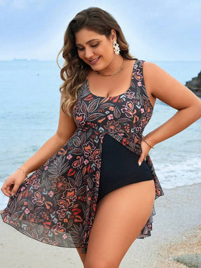 Saída de Praia Floral Plus Size