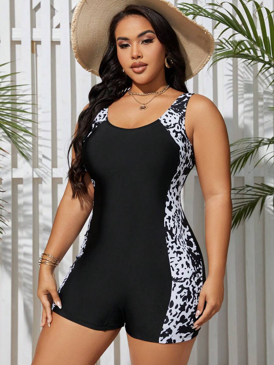 Maiô Shorts Modelador Plus Size