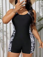 Maiô Shorts Modelador Plus Size