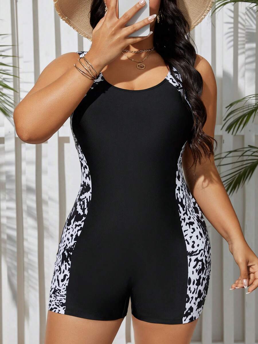 Maiô Shorts Modelador Plus Size